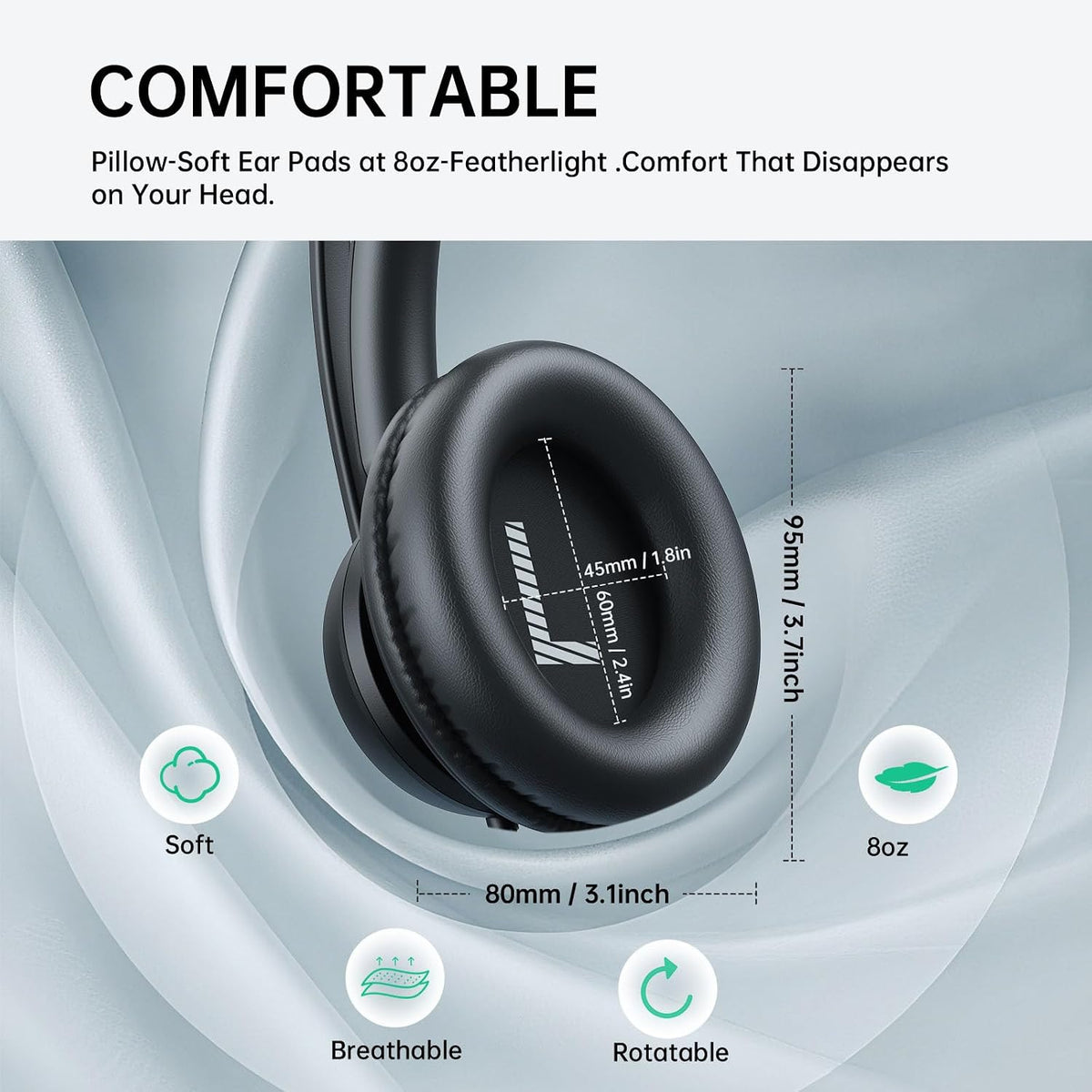 EKSA H8 - Auriculares USB con micrófono para trabajo, auriculares e...