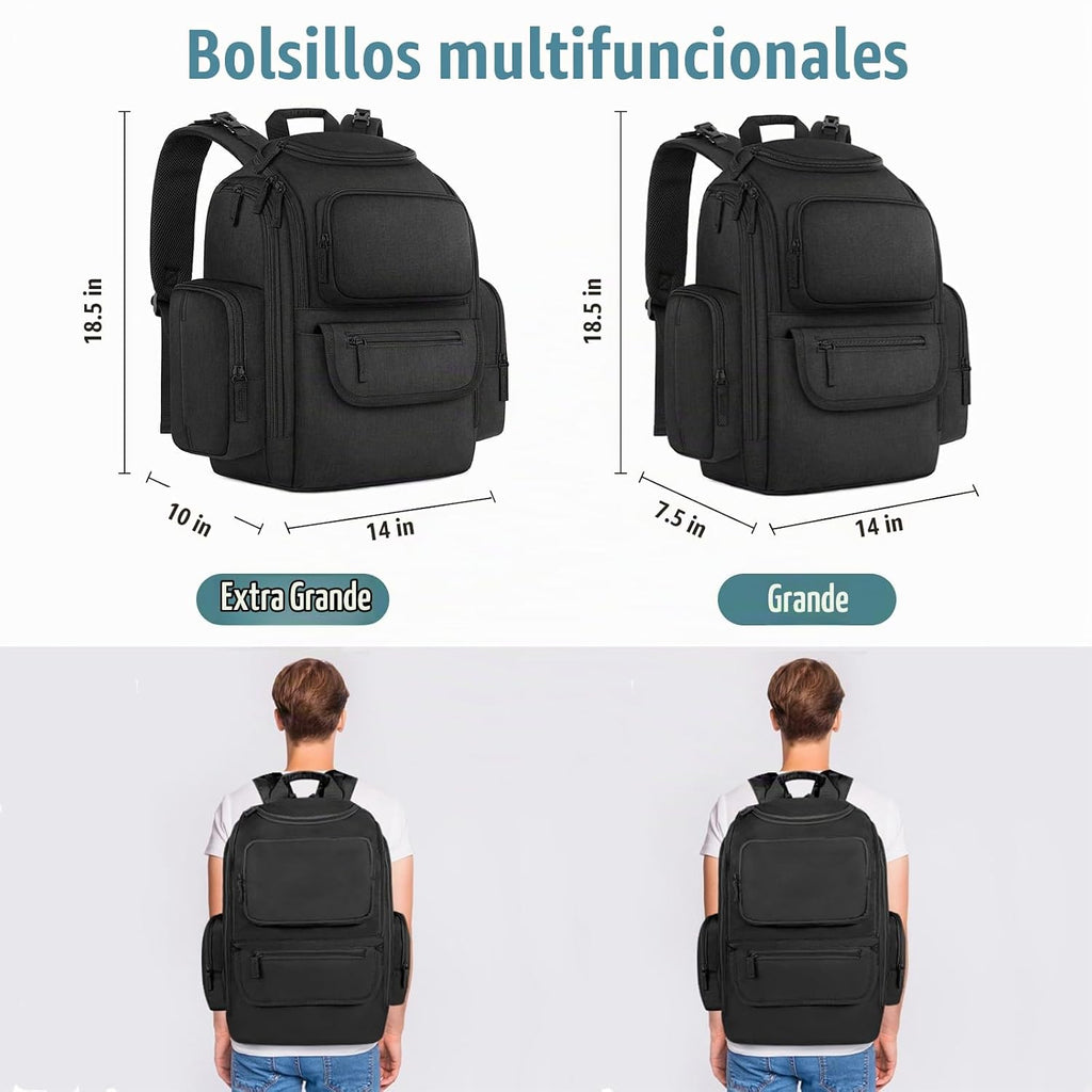 Mancro Mochila para pañales, mochila para pañales de bebé de gran c...