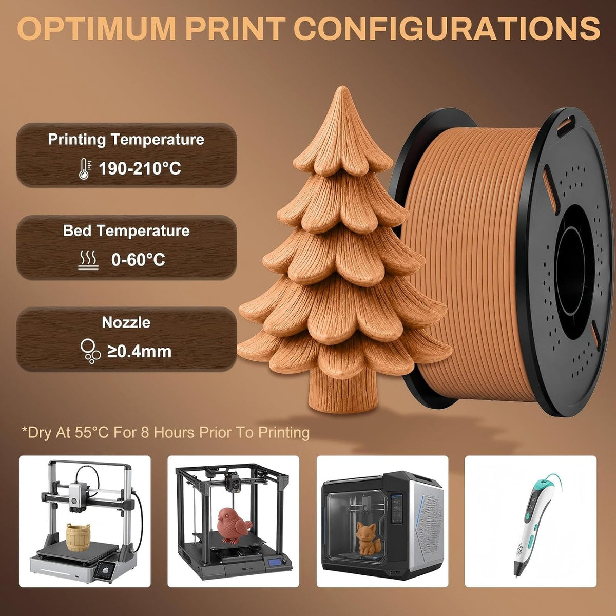 Colourbing - Filamento de impresión 3D PLA-SINGLE30