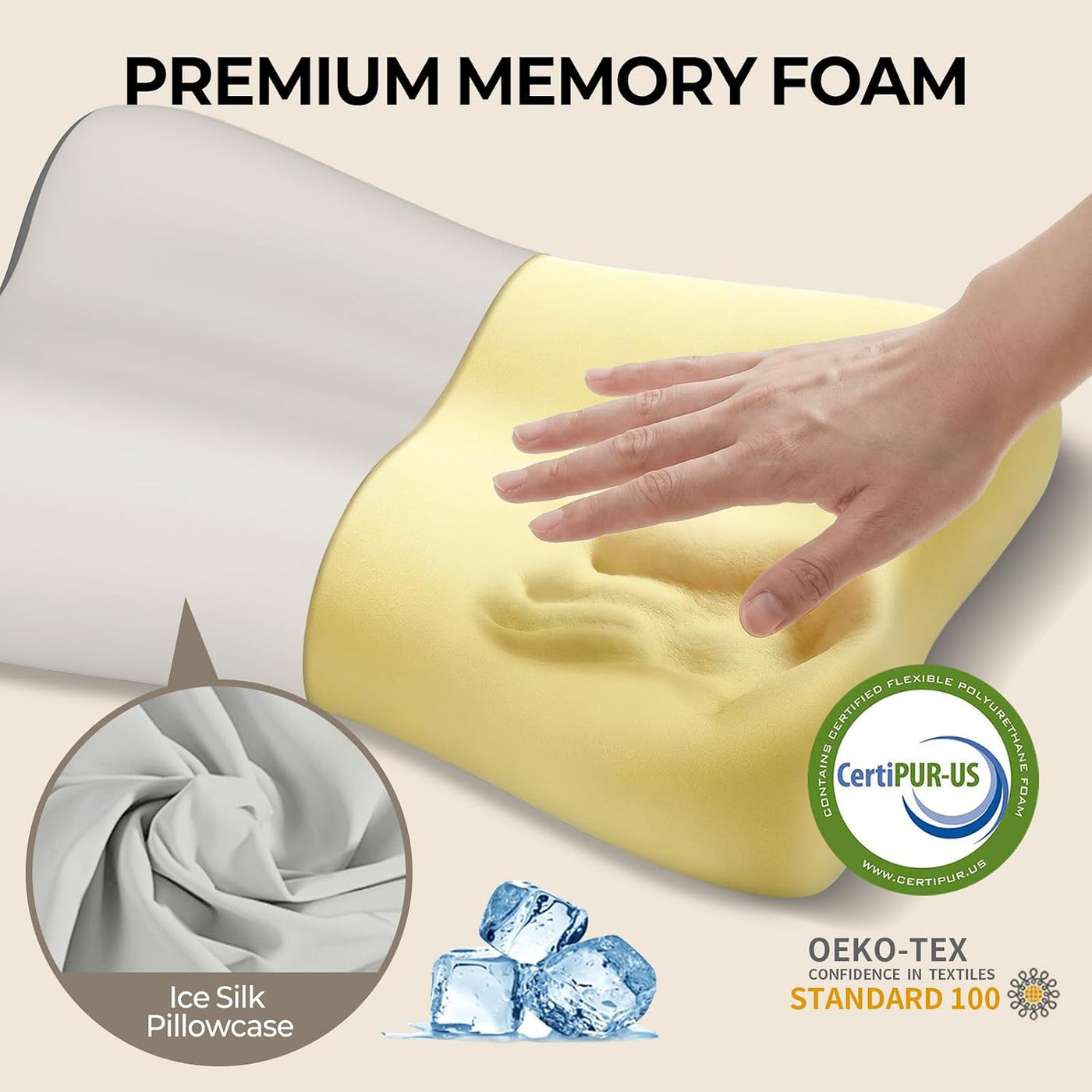 Polovo Almohada cervical para aliviar el dolor – Almohada ergonómic...