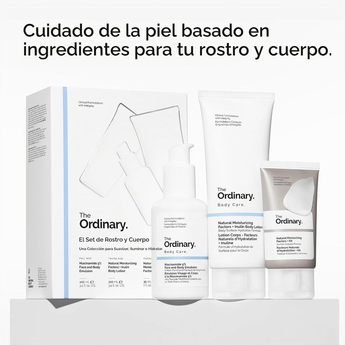 The Ordinary Set Facial y Corporal de Rutina Diaria de Cuidado de l...