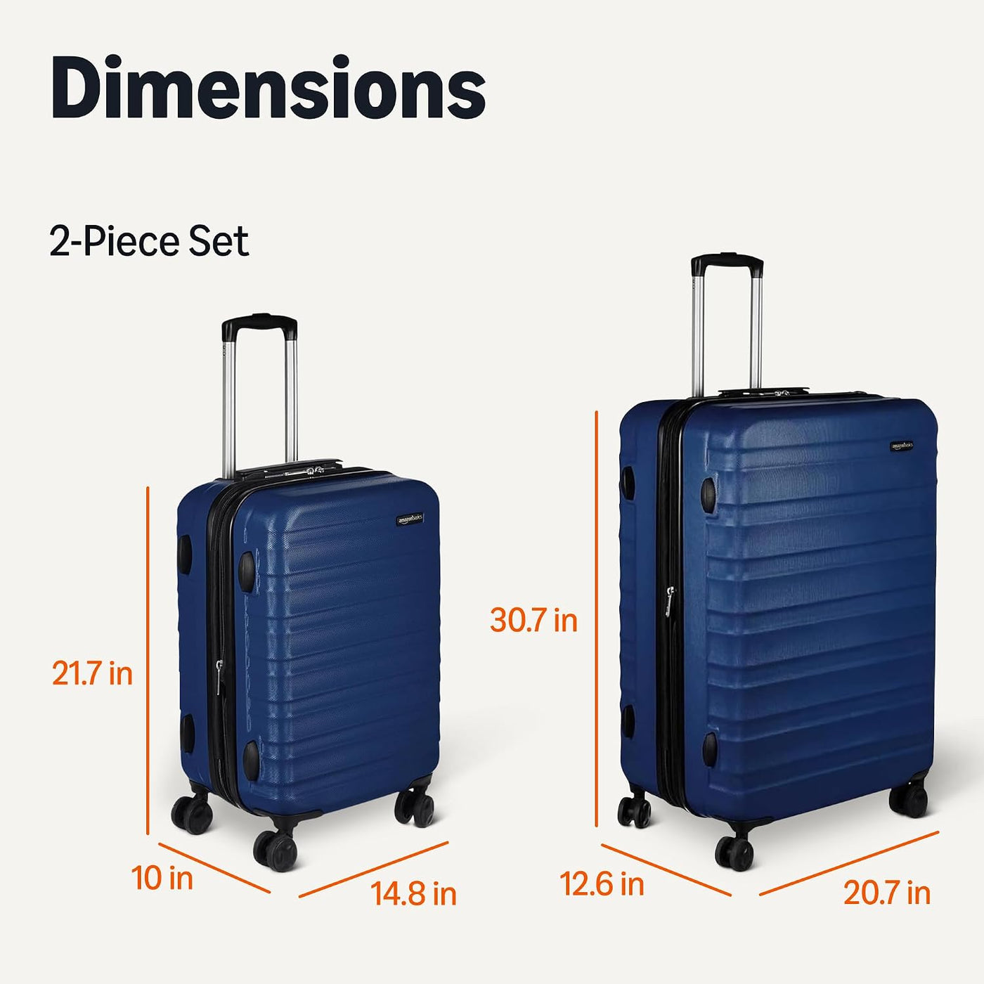Amazon Basics Maleta rígida giratoria, equipaje de mano expandible...