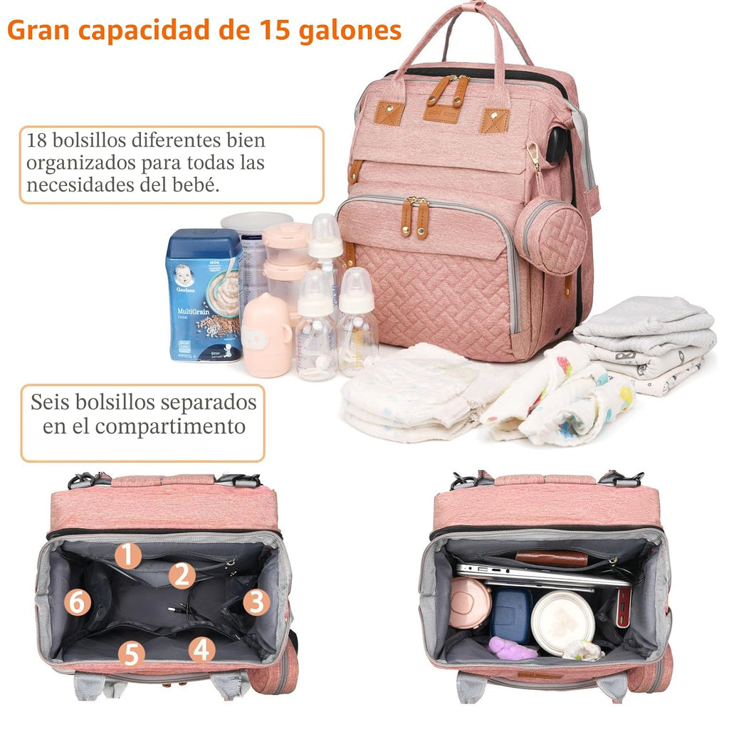 Astro alan - Mochila para pañales de bebé con cambiador, impermeabl...