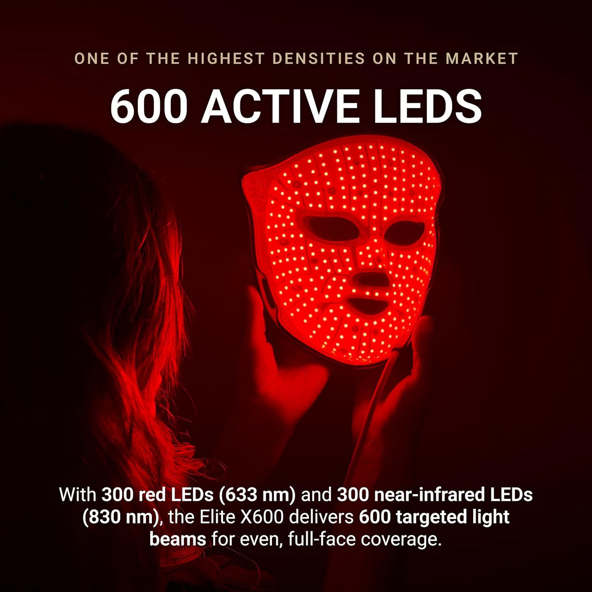 NOOANCE Elite X600 Máscara de terapia de luz roja para cara | 600 L...