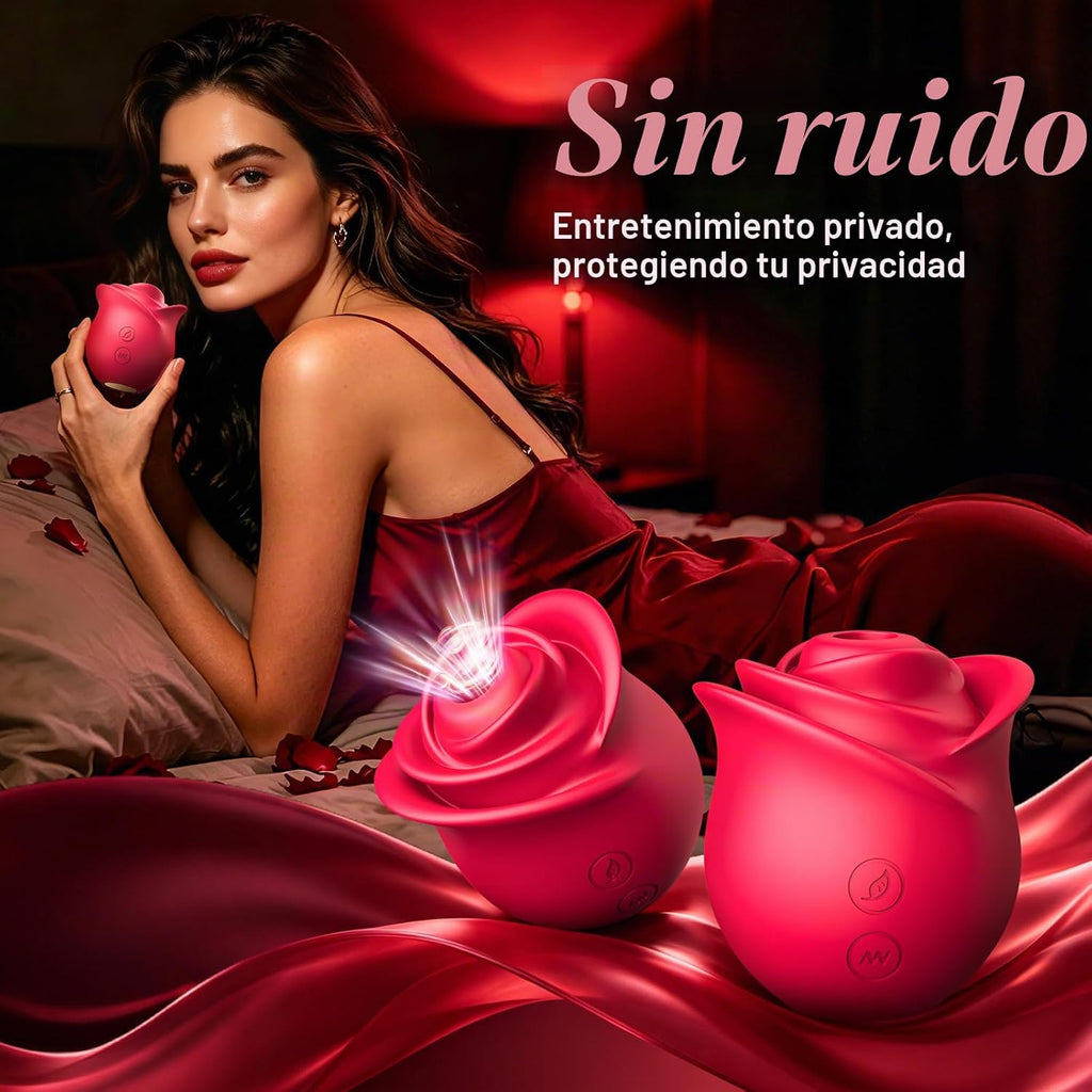 Vibrador de succión de juguete sexual de rosas, juguetes para adult...