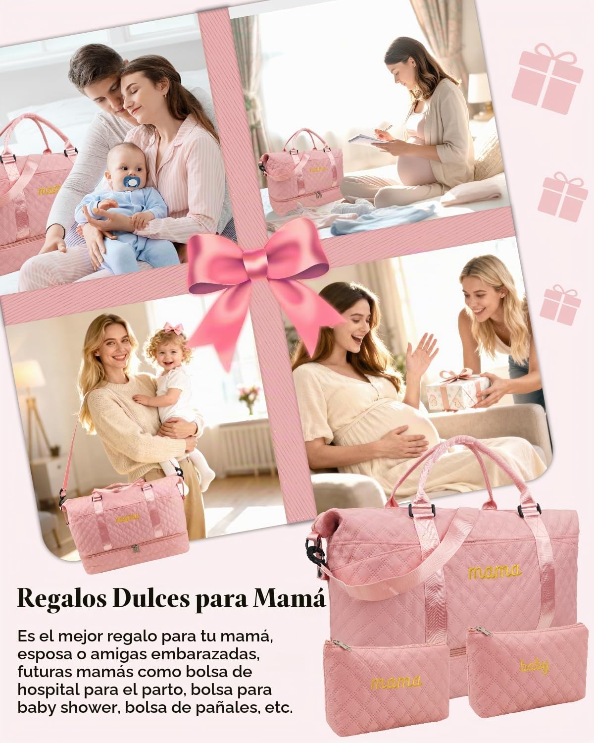 Mamá Bebé Bolsa de Hospital para Embarazo Esenciales para Mujeres P...