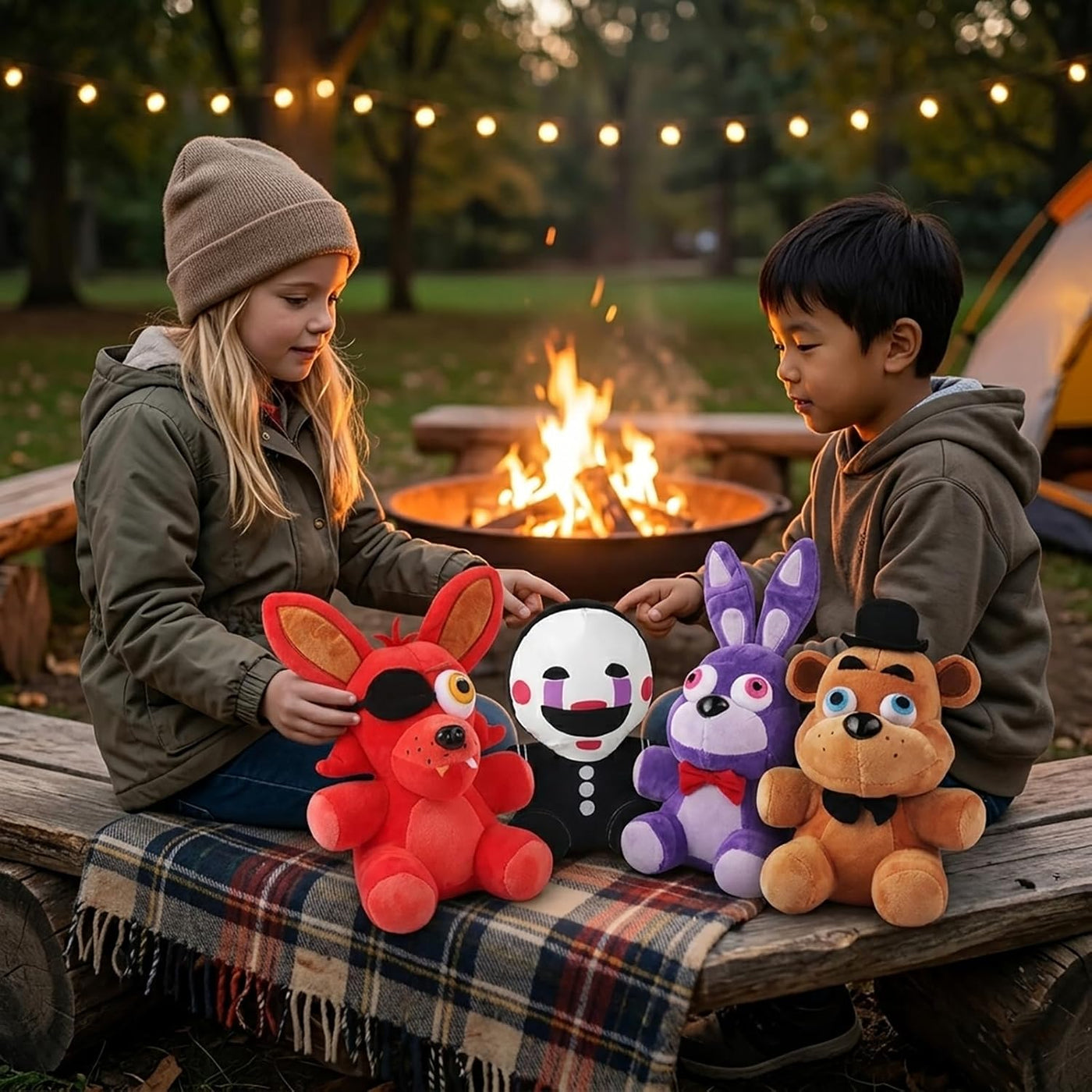 PLIIMONA Juego de 4 juguetes de peluche de animales de terror, anim...