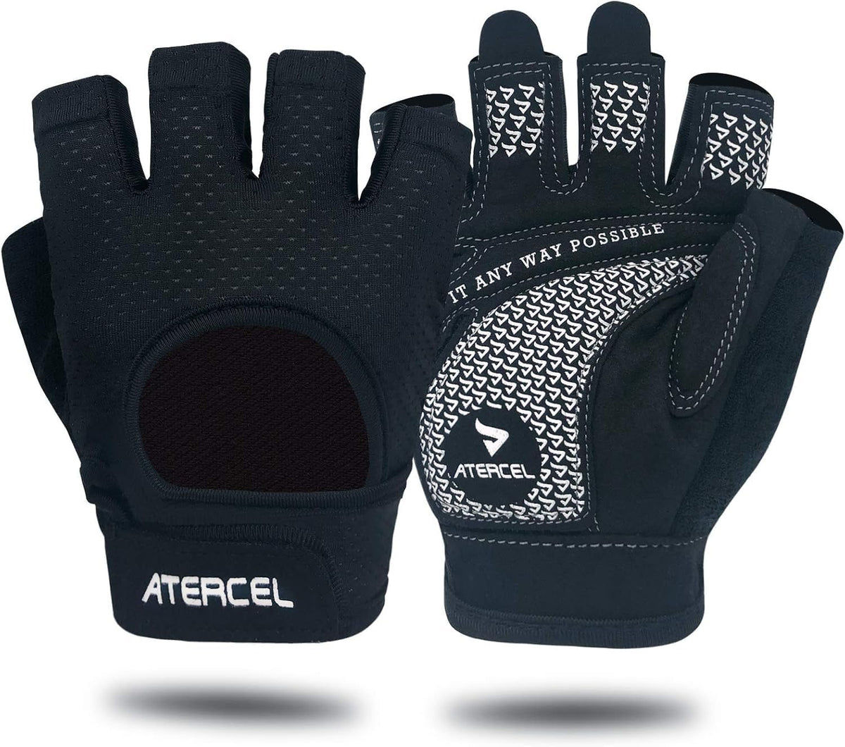 ATERCEL Guantes de levantamiento de pesas, protección completa de l...