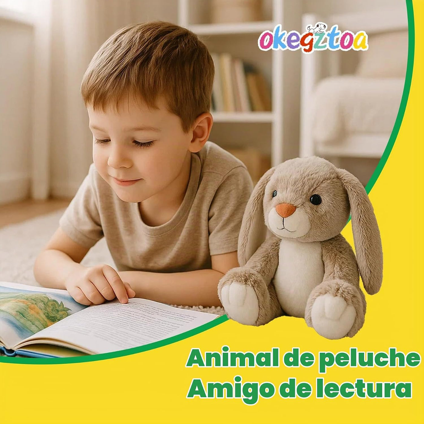 Juguete de peluche de conejo con pies grandes Adorable conejo muñec...