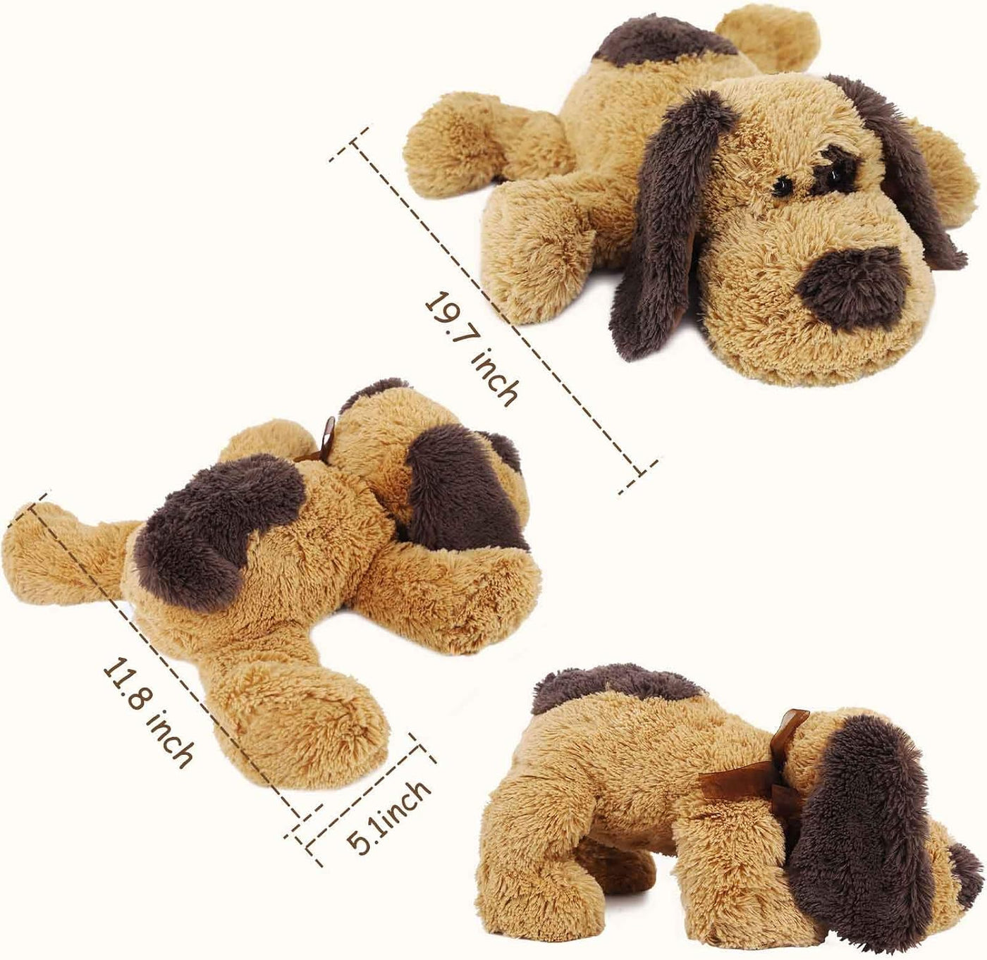 WEIGEDU Floppy Perro Cachorro de Peluche, Juguete de Peluche Abraza...