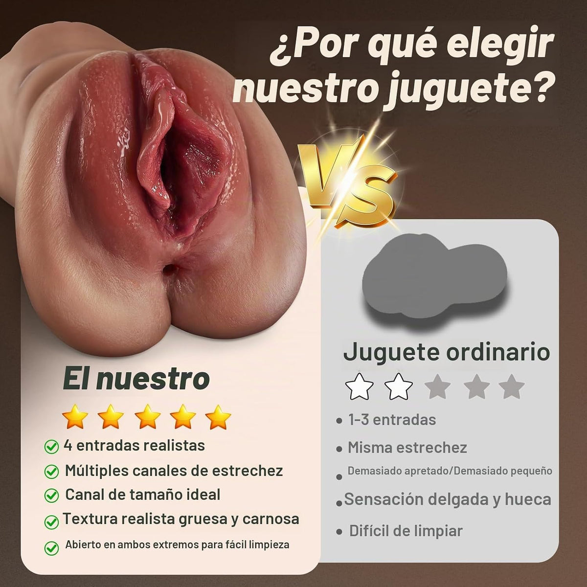 Masturbador masculino de bolsillo 4 en 1 mamada realista Stroker |...
