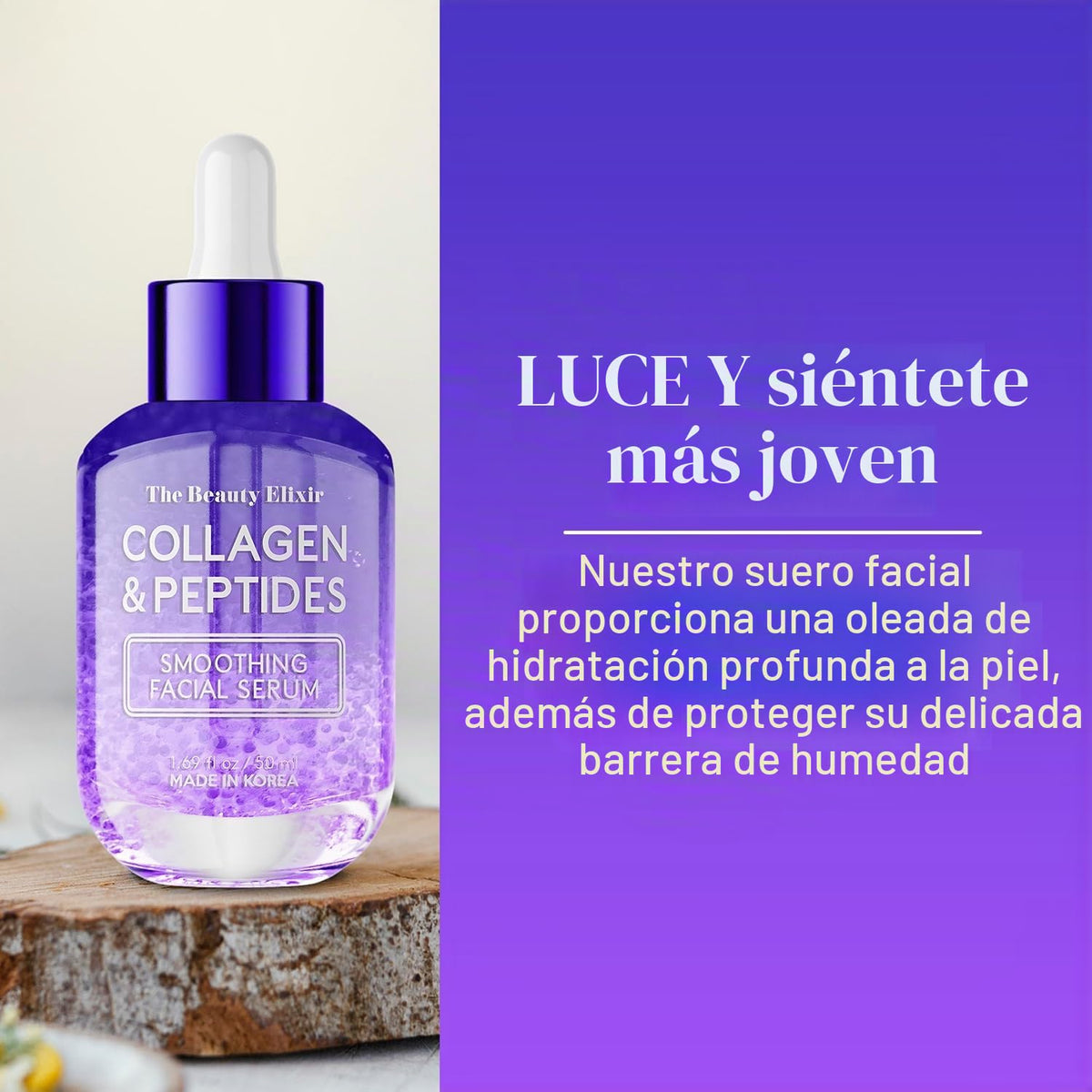 The Beauty Elixir Suero de colágeno y péptidos para la cara, probad...