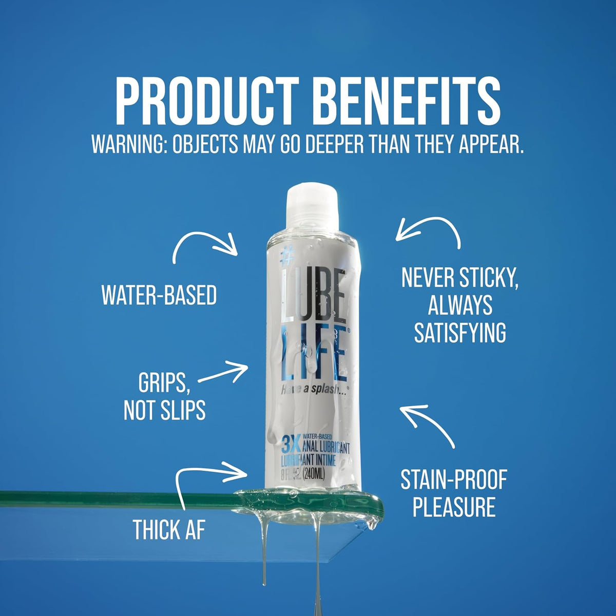 LubeLife 3X Lubricante Anal \u2013 Lubricante a Base de Agua Extra...