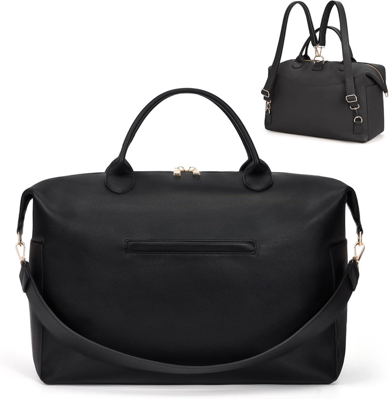 Bolsa de pañales convertible de cuero vegano para pañales, mochila...
