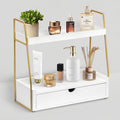 Organizador de baño de 2 niveles con cajón, organizador de encimera...