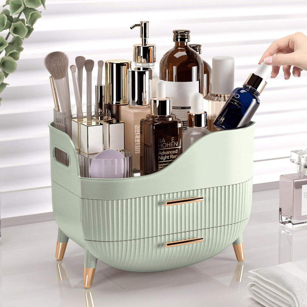 Pajiriona Organizador de maquillaje con cajones, organizador de cui...