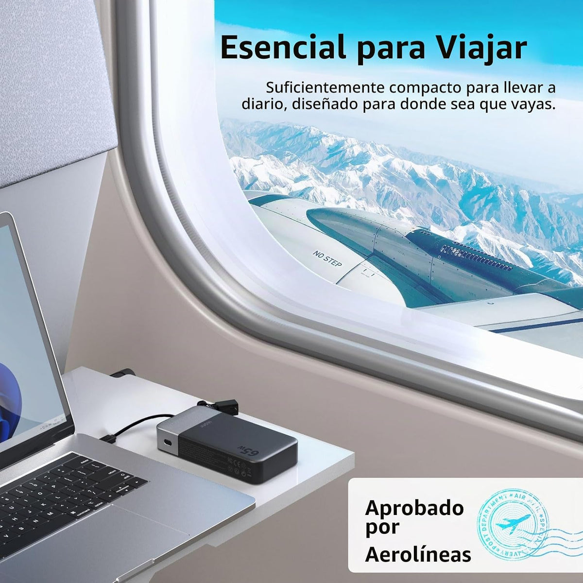 JUOVI Cargador portátil de 65 w para el banco de energía del ordena...