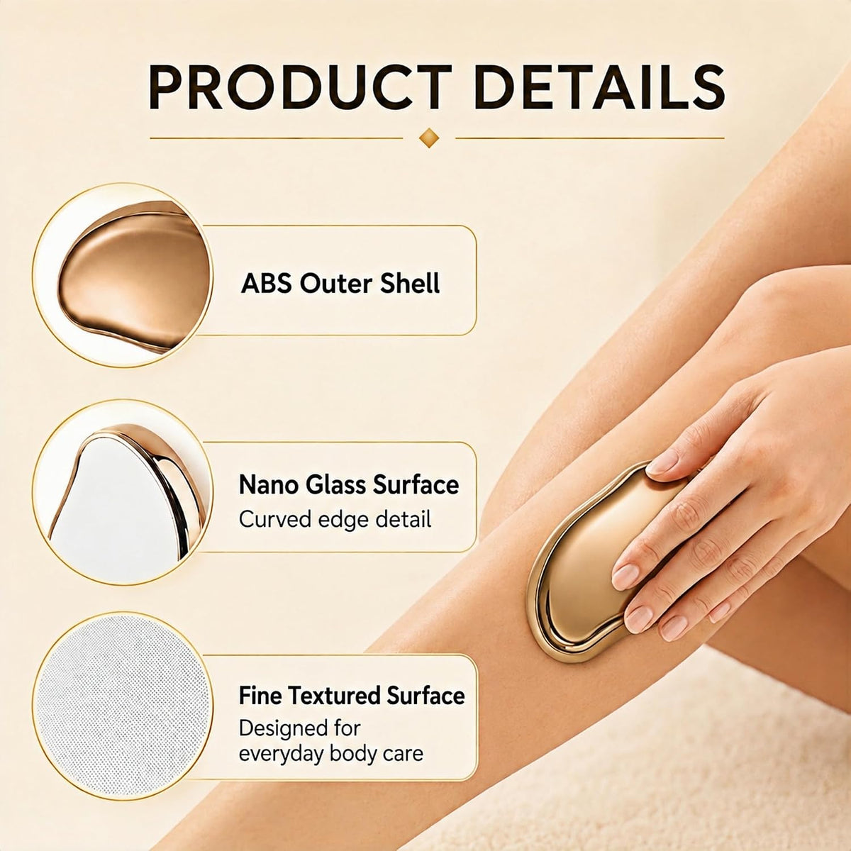 Borrador de pelo de cristal para mujeres y hombres, herramienta exf...