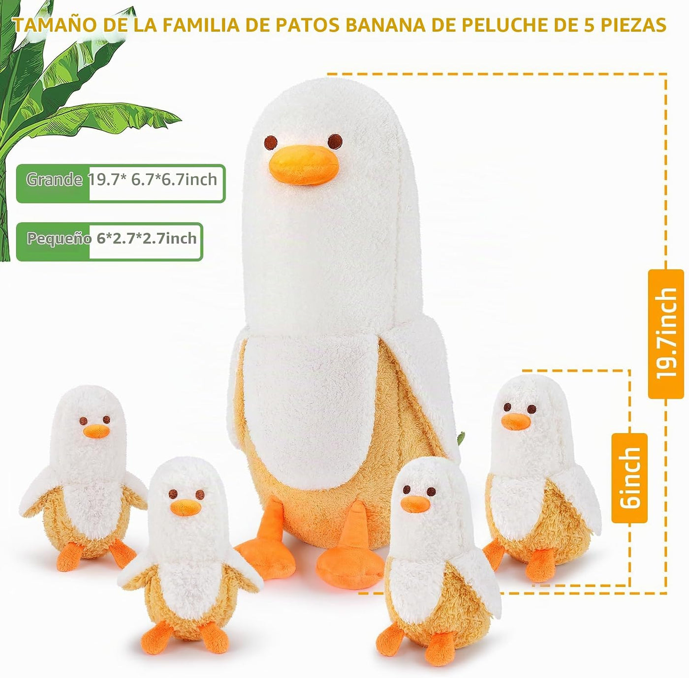 Auspicious beginning 5 piezas de animales de peluche rellenos famil...