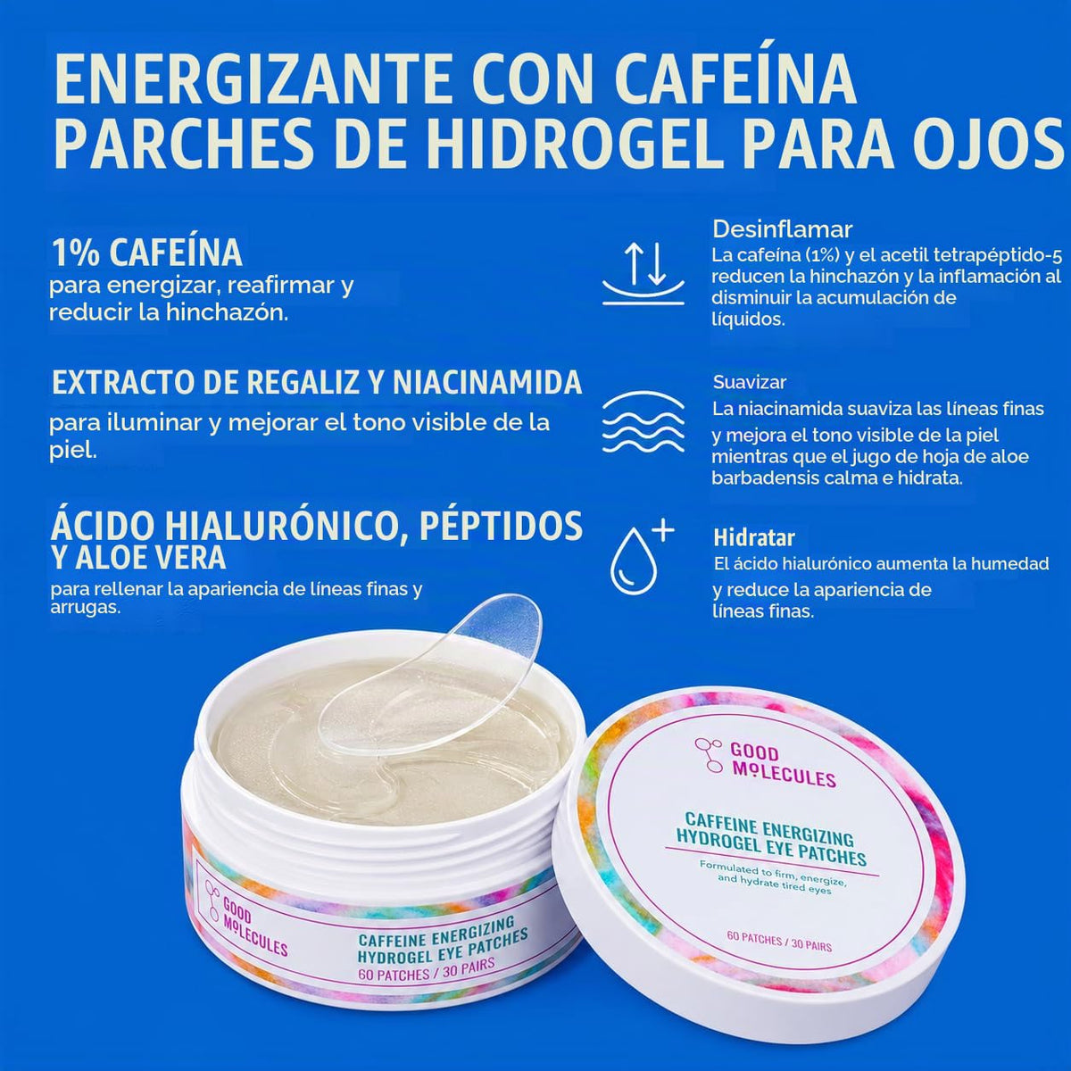 Good Molecules Set de ojos energizante, gel para ojos de yerba mate...