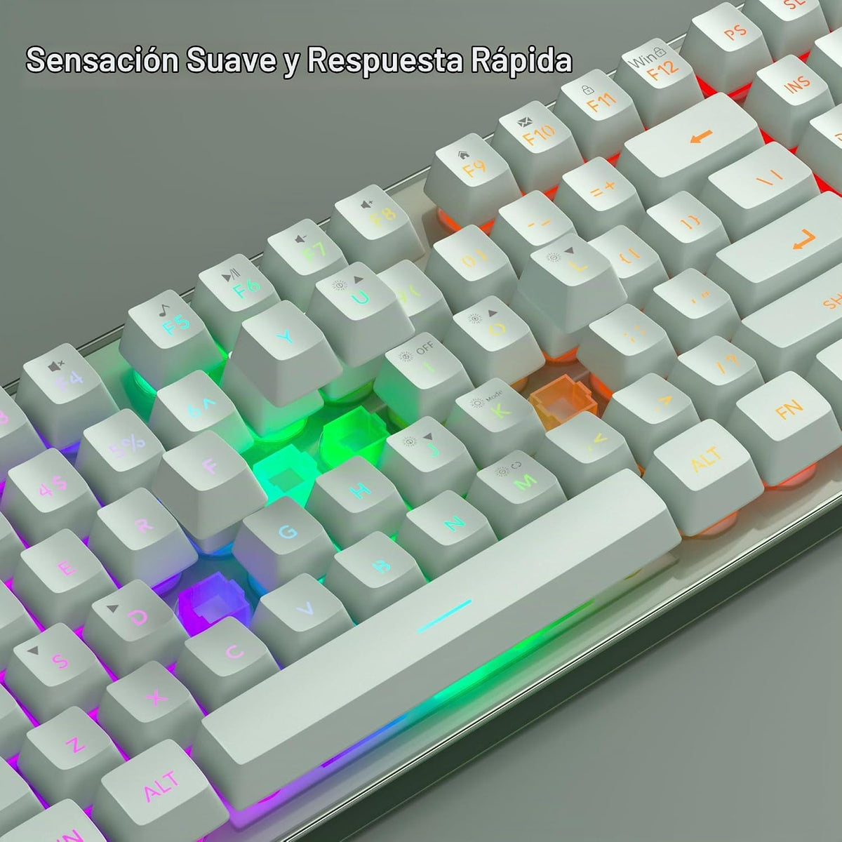 Combo de teclado y mouse para juegos, teclado K1 con retroiluminaci...