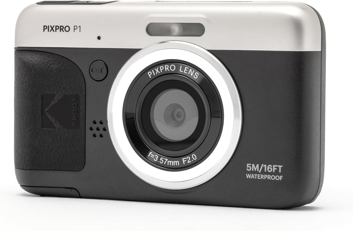 KODAK PIXPRO P1 - Cámara digital impermeable de 13 MP, color negro...