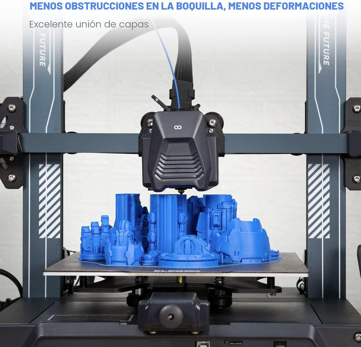 ELEGOO Filamento PLA 1.75mm Gris 2KG, Filamento para Impresora 3D c...