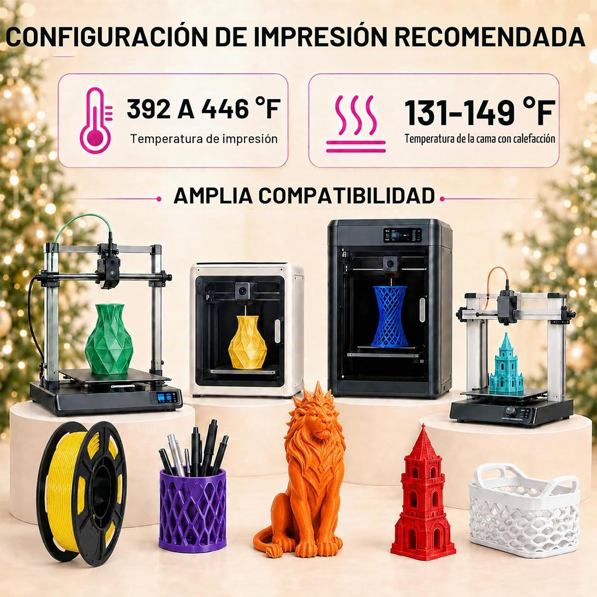 Colourbing Paquete de 8 filamentos para impresora 3D PLA+ de 8 colo...