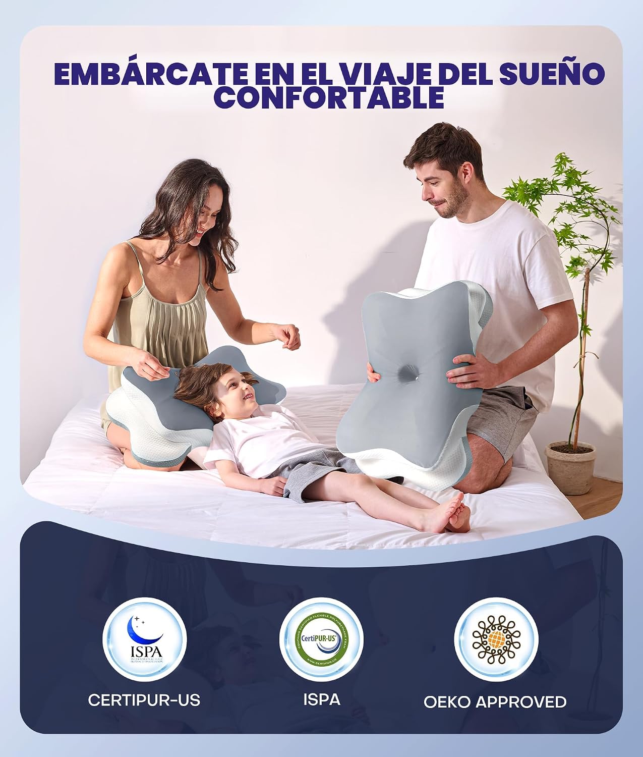 Almohada cervical para el cuello ultra alivio del dolor para dormir...