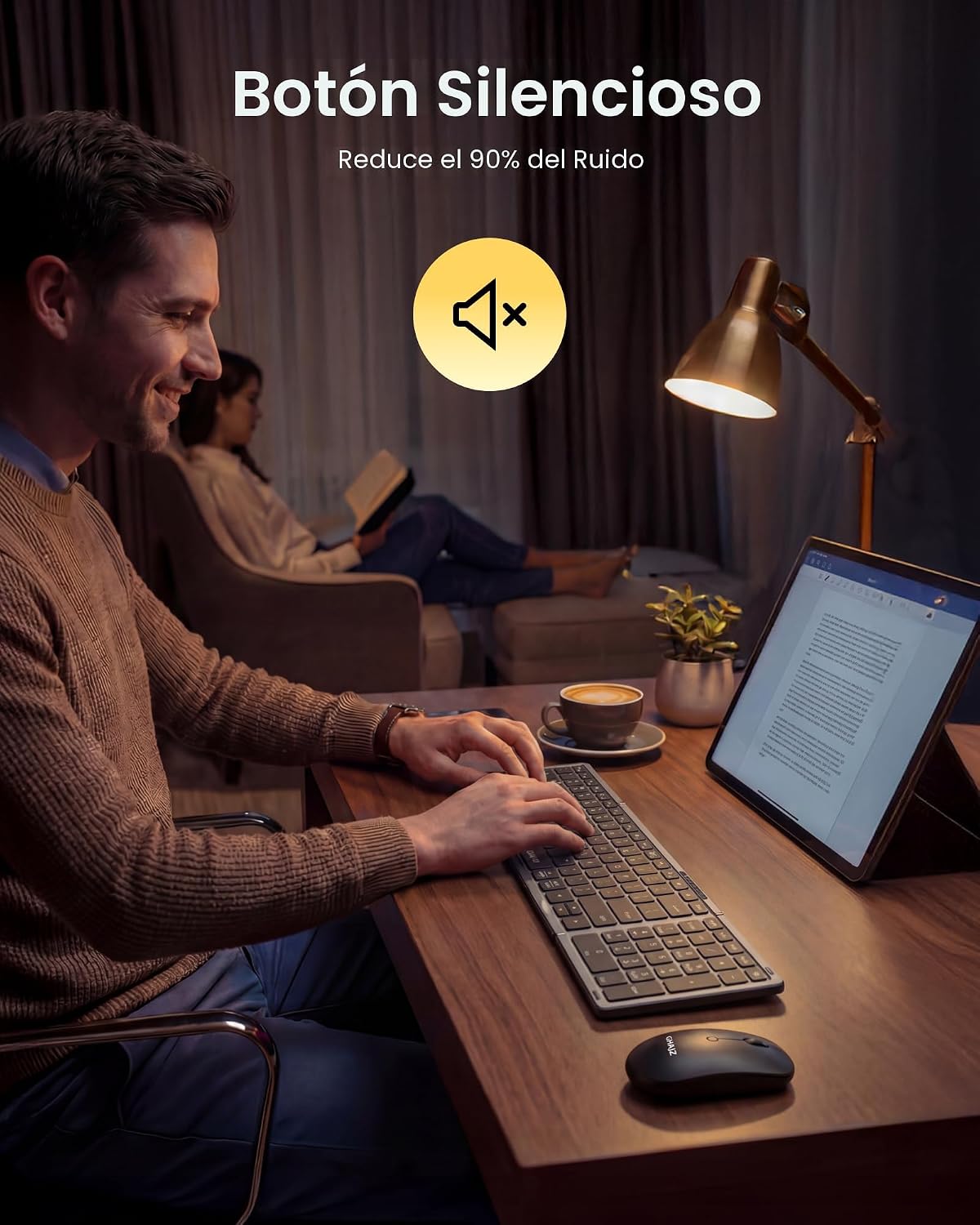 Ghajz Combo de teclado y mouse plegable portátil, Bluetooth ×2+USB...