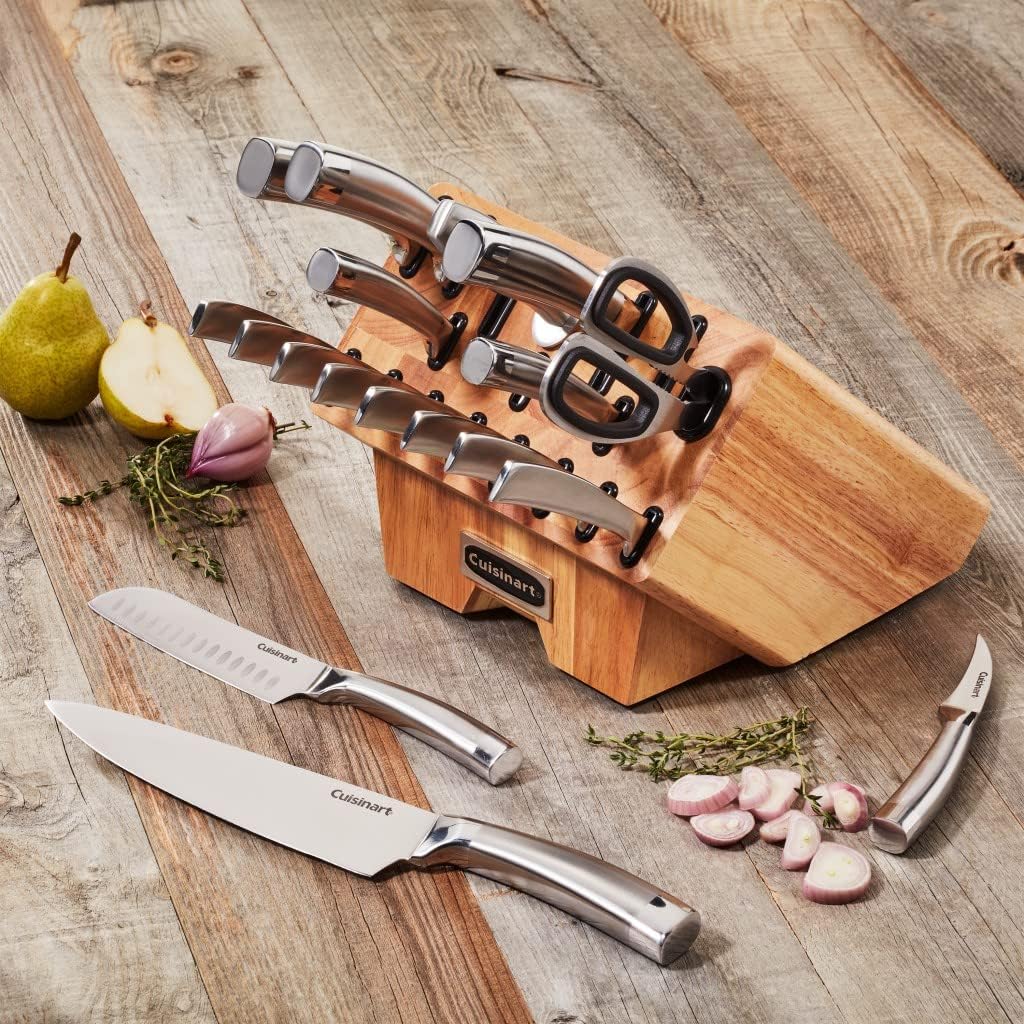 Cuisinart C77SS-19P Normandy Juego de Cubiertos con Bloque de 19 Pi...