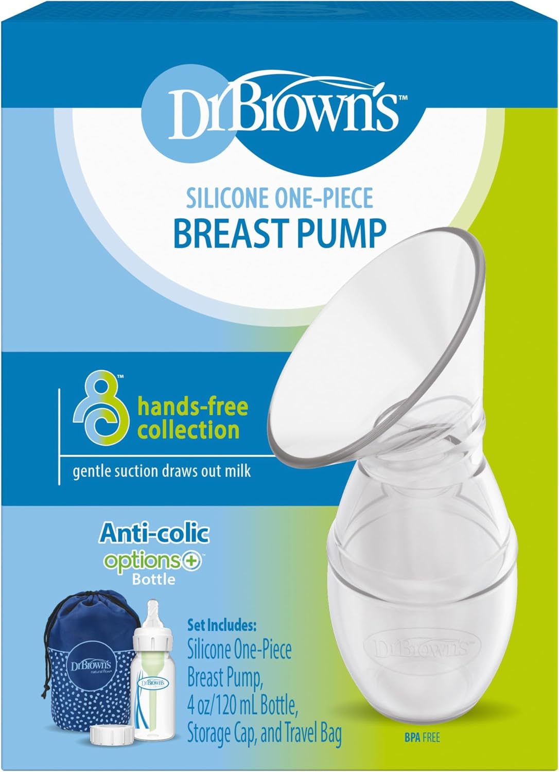 Dr. Brown's Extractor de leche de una pieza de silicona 100% si...