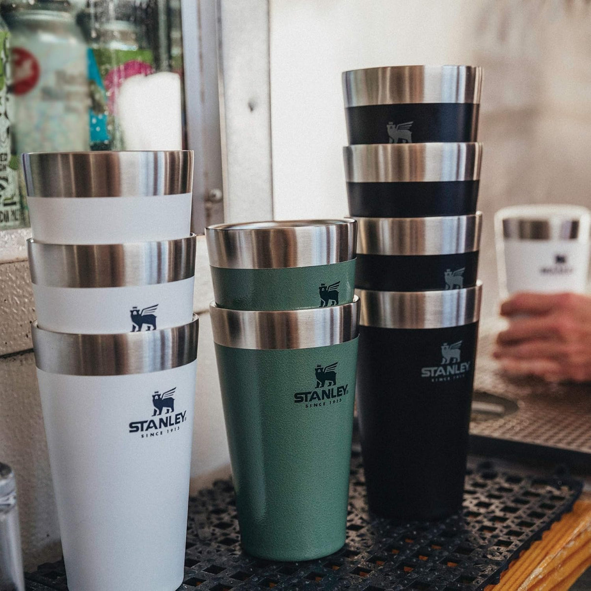STANLEY Adventure - Vaso de cerveza apilable de 16 onzas, vaso apil...