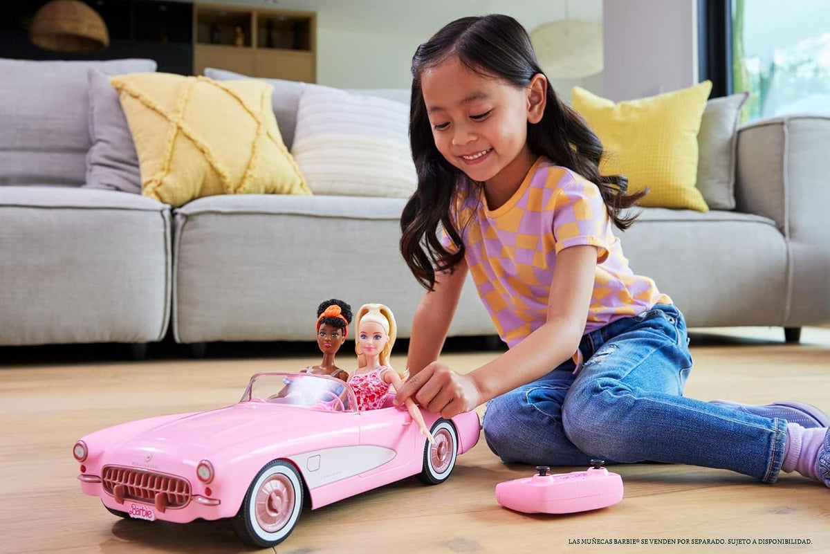 Hot Wheels Barbie RC Corvette de la película, coche de juguete con...