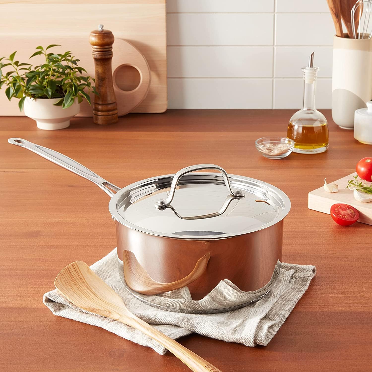 Cuisinart Cacerola con tapa, colección de utensilios de cocina Chef...