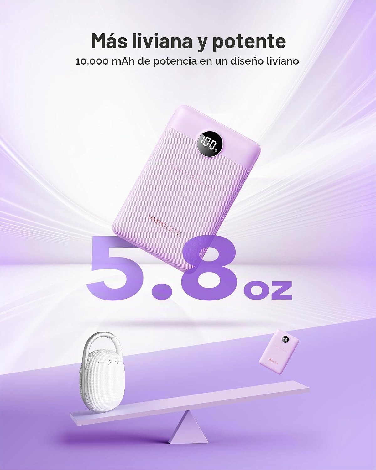 Veektomx Minicargador portátil, 10,000 mAh, 22.5 vatios, carga rápi...