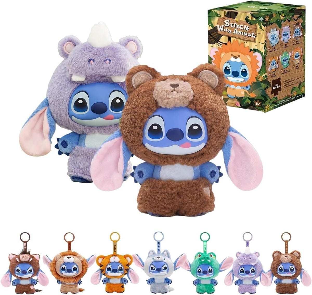 MINISO Disney Stitch Wild Animal Series - Caja sorpresa de vinilo c...
