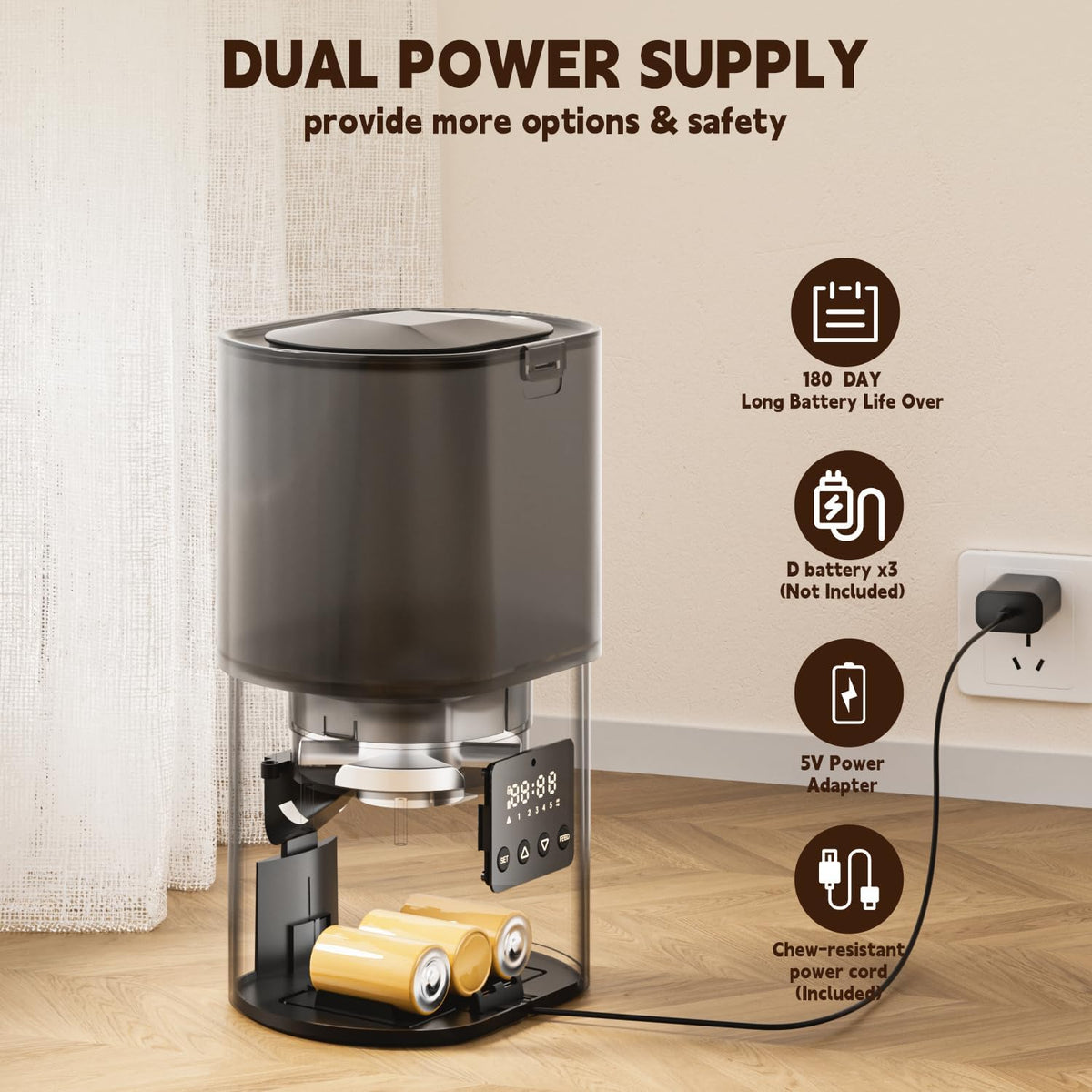 Yowmoft Alimentador automático para gatos y dispensador de agua par...