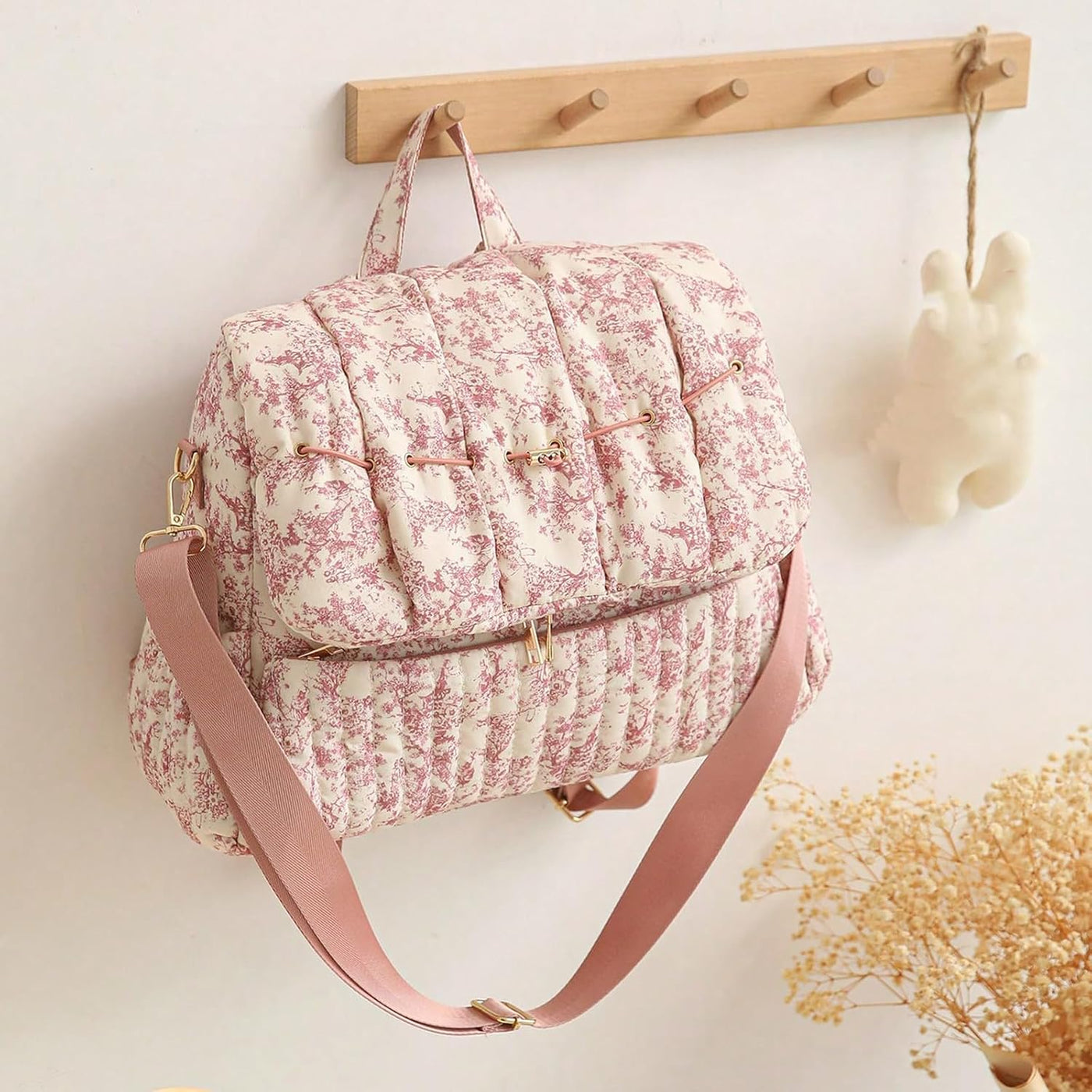 ANKICK Mochila acolchada para pañales con correas para cochecito, b...
