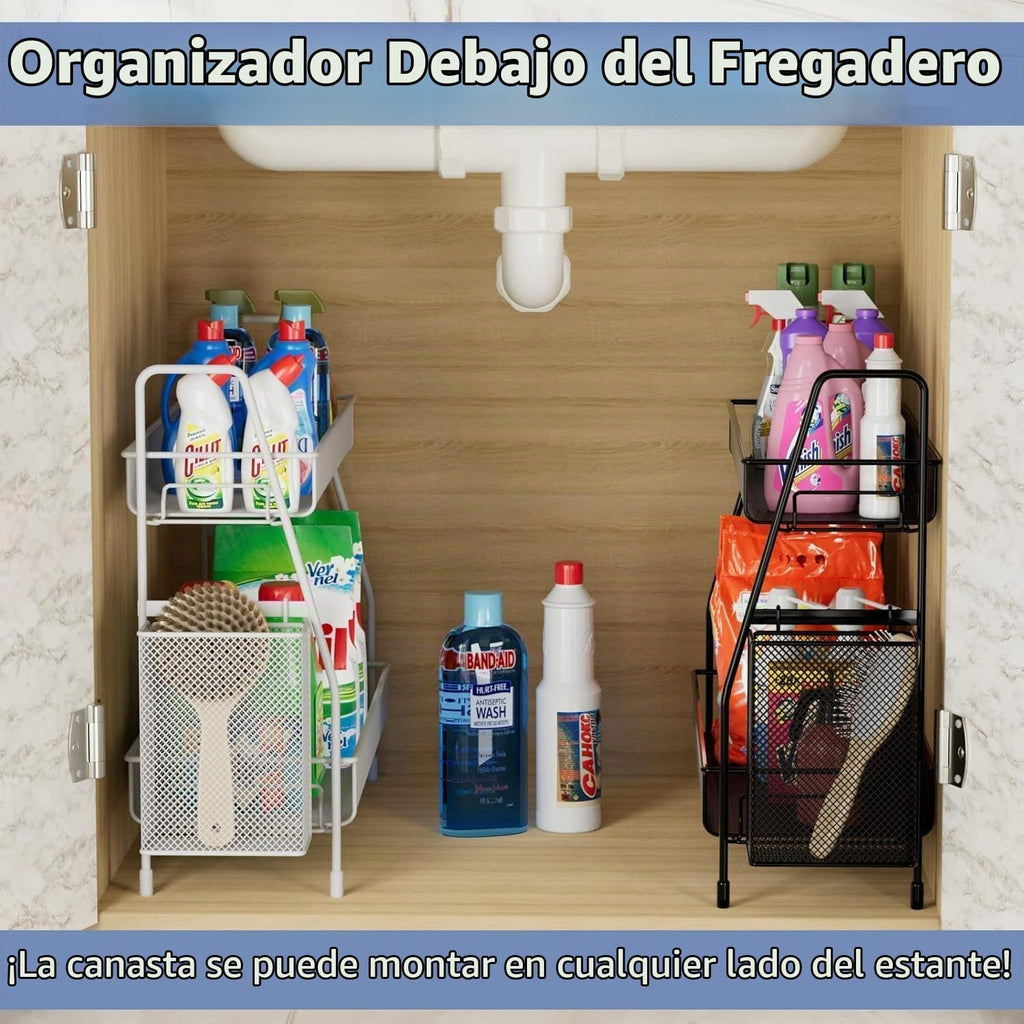 EKNITEY Organizador de encimera de baño con estante de 3 niveles -...