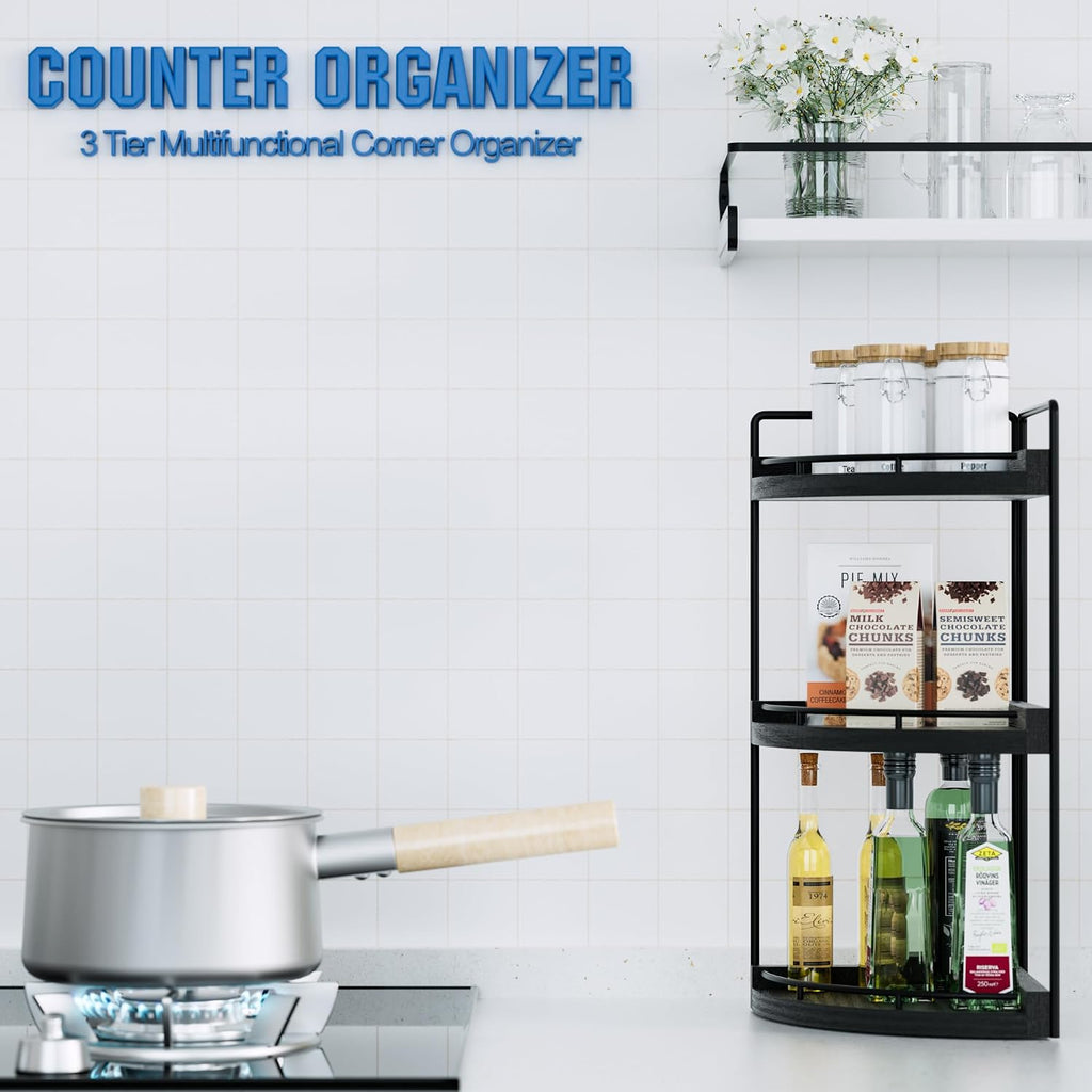 CeleVista Organizador de esquina para encimera de baño, estante de...