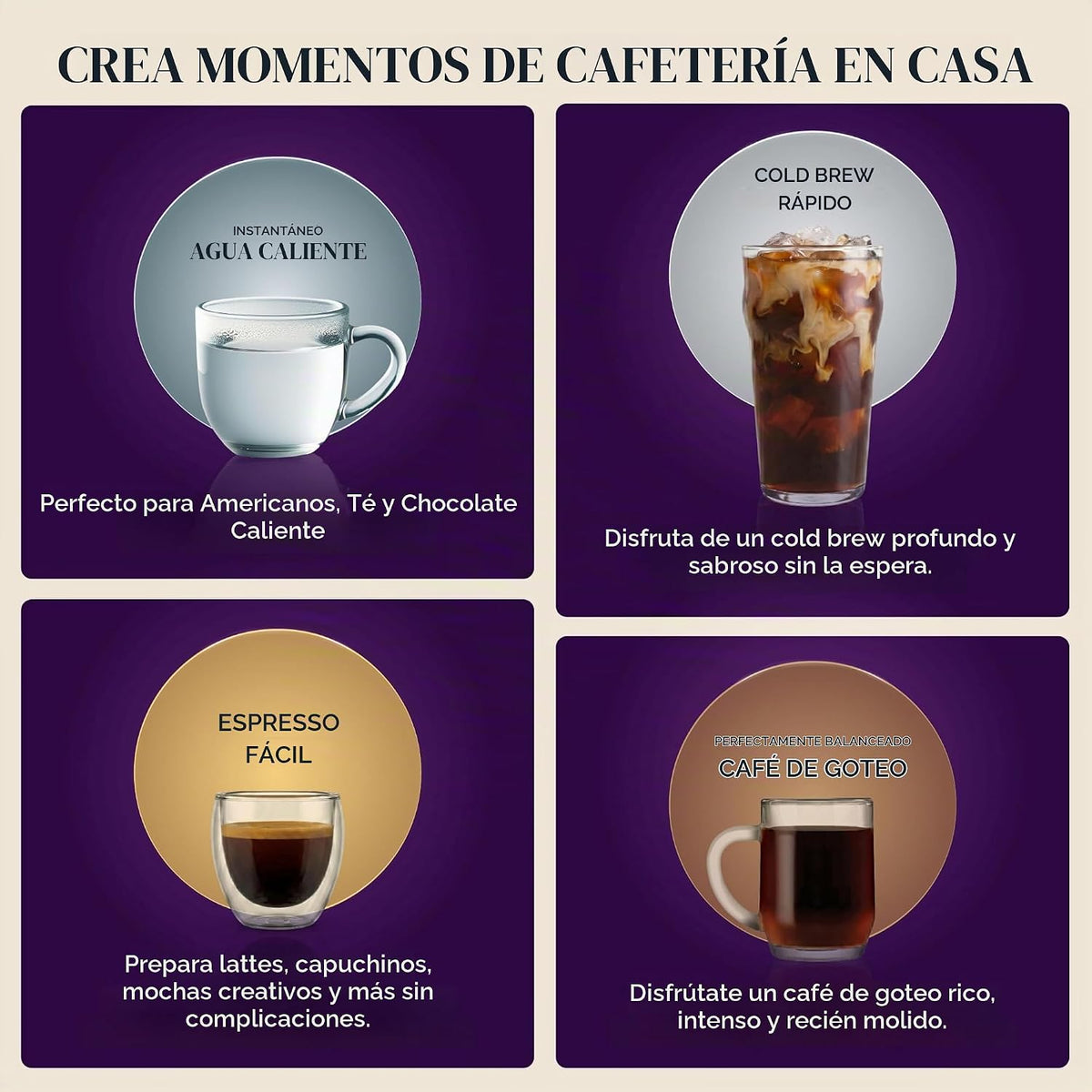 Ninja Luxe Café Pro Series, máquina de café expreso, café por goteo...