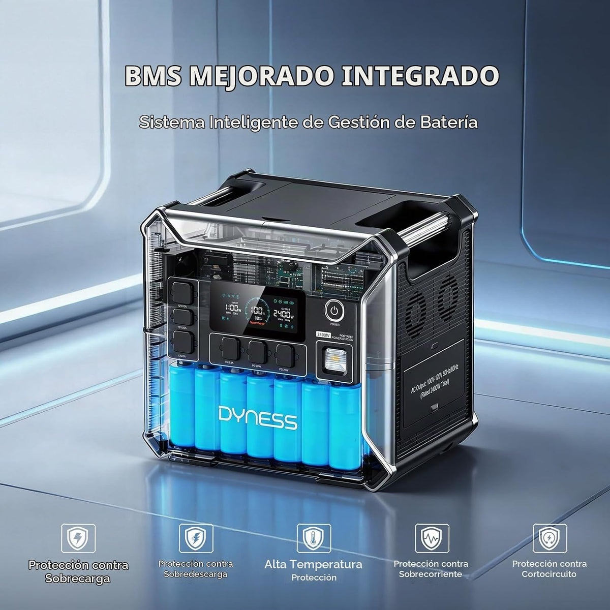 DYNESS LiFePO4 - Generador solar de 2048 Wh con panel solar plegabl...