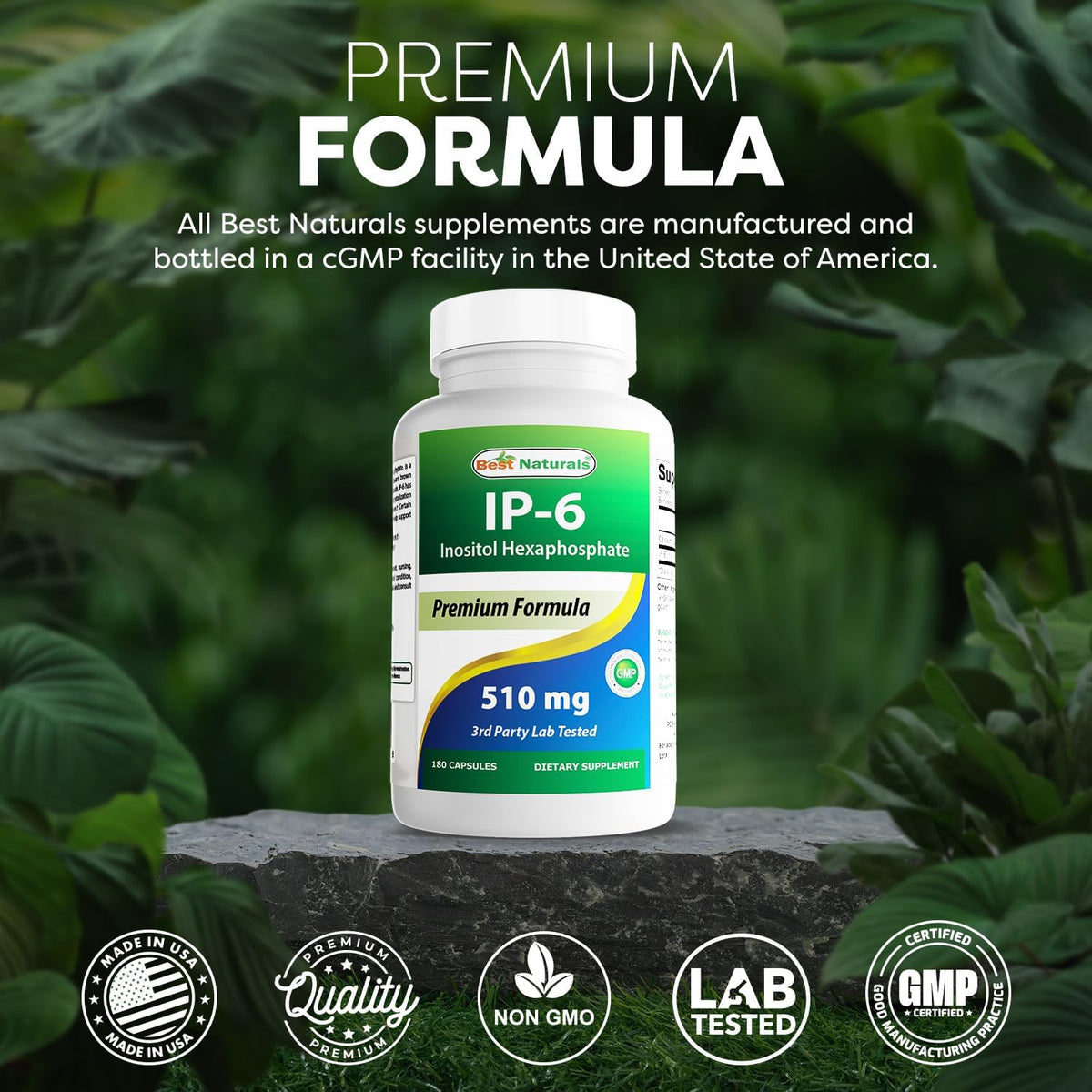 Best Naturals IP-6 510 mg 180 cápsulas (paquete de 2)