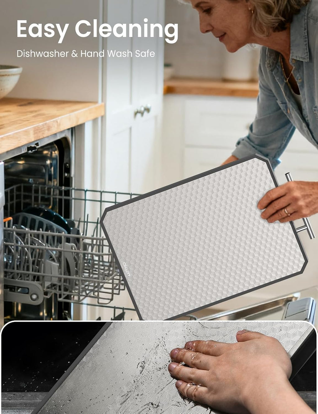 Callsky Tabla de cortar para cocina, tabla de cortar de titanio no...