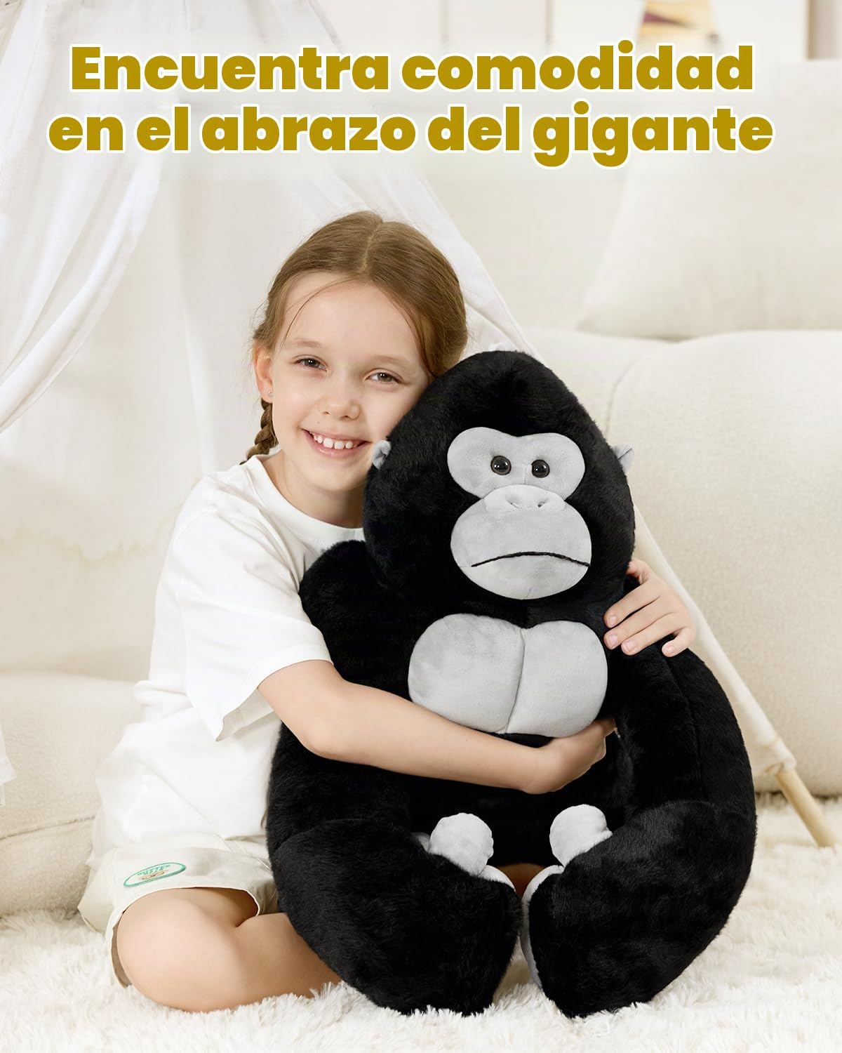 MaoGoLan Big Gorilla - Animal de peluche gigante de 23.6 pulgadas,...