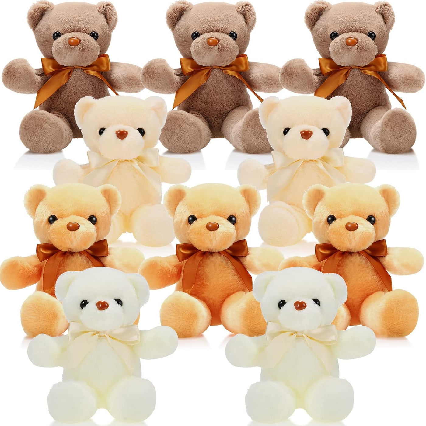 Paquete de 10 osos de peluche a granel, recuerdos de fiesta de osos...
