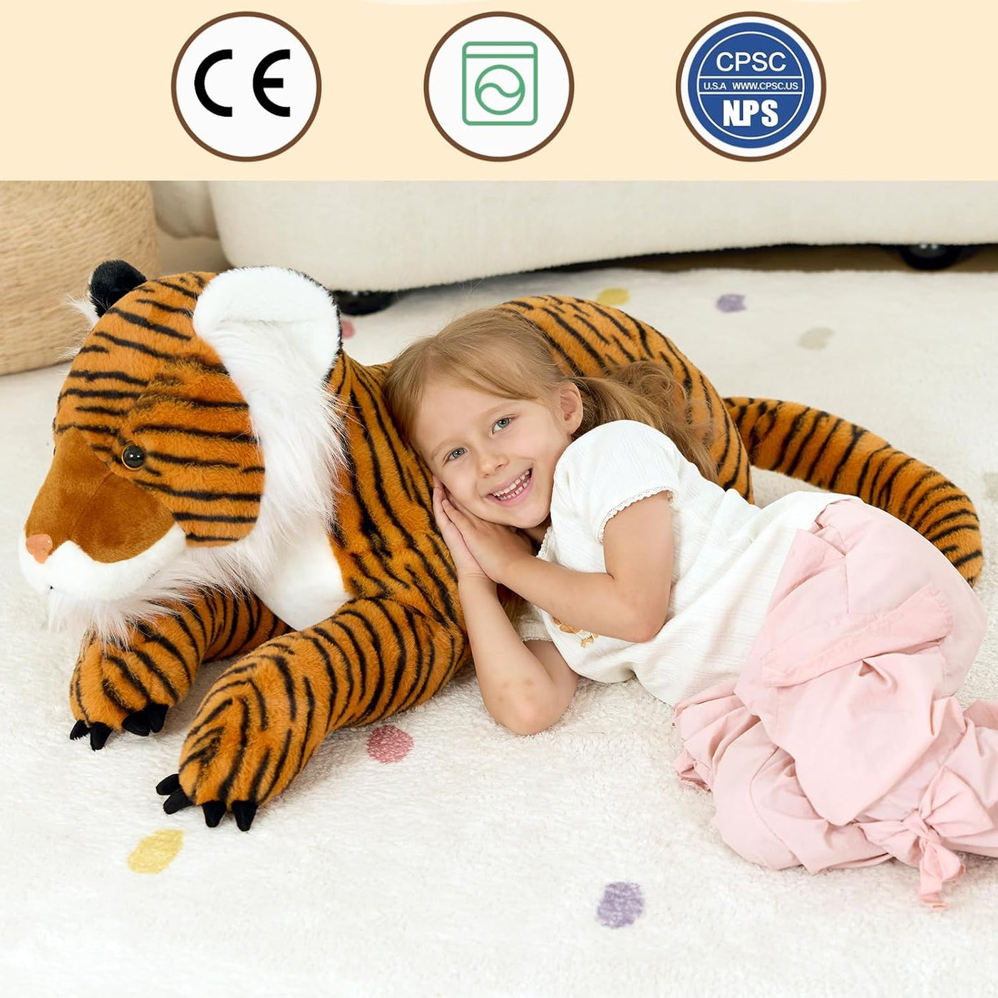 MaoGoLan Peluche de Tigre Gigante \u2013 Juguete de peluche realist...