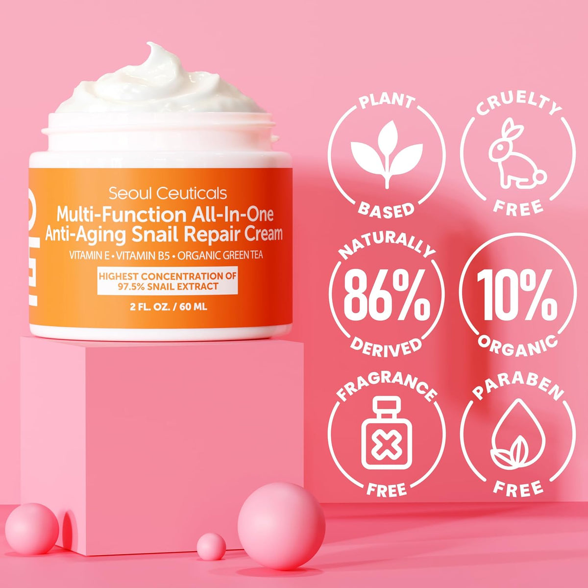 SeoulCeuticals Crema hidratante facial coreana con mucina de caraco...
