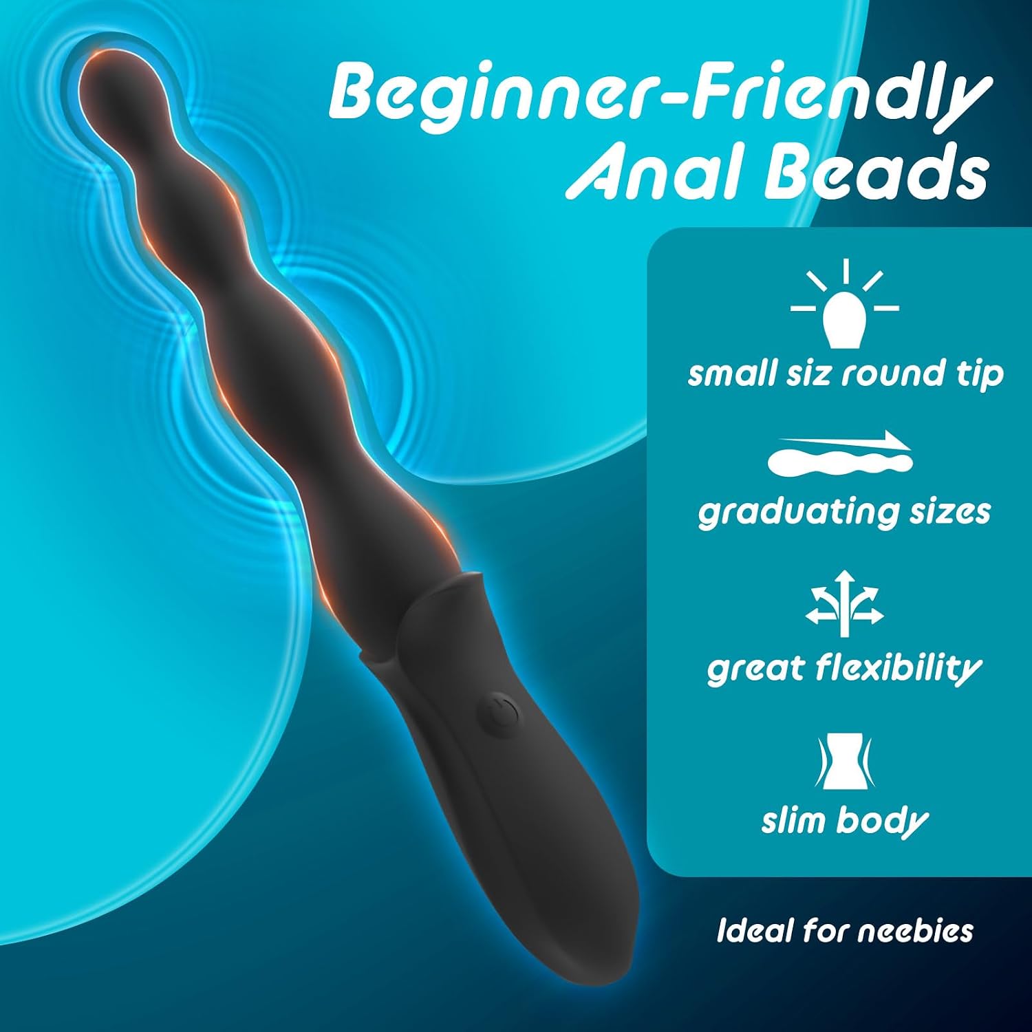 Enchufe anal vibratorio para principiantes, juguete sexual para adu...